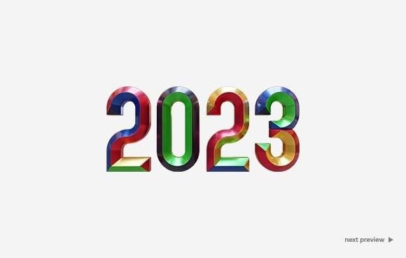 2023 Typography 3D Render Design Element: Strategic Use for Creative Impact and Branding