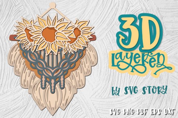 3D Macrame Design SVG Boho: Merging Tradition with Modern Creativity