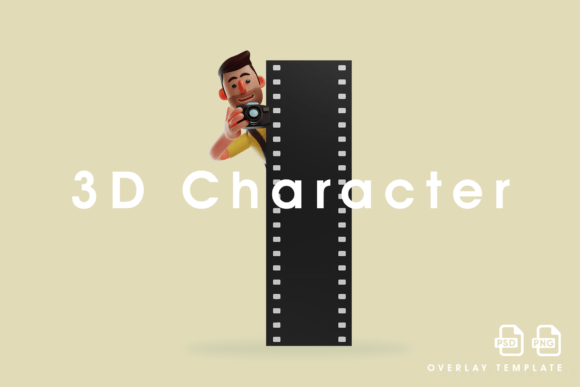 3D Photographer Design with Cut: Creative Possibilities for 3D Cute Cartoon Poses