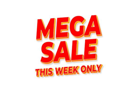 3D Text Design of Mega Sale This Week: A Versatile Tool for Marketing and Creativity