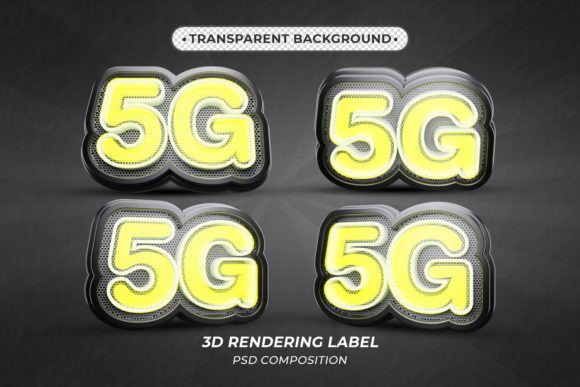 5G Fifth-generation 3D Rendering PSD