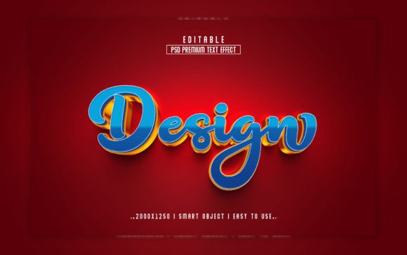 Design 3D Editable Text Effect Style