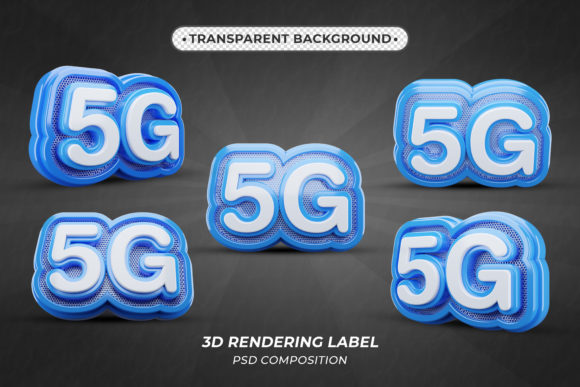 Enhancing Digital Projects with 5G Fifth Generation 3D Rendering PSD