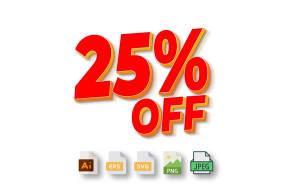 Enhancing Visual Branding with 3D Text Design of 25 Off: A Modern Approach to Creativity