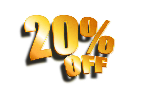 Enhancing Visual Communication with 3D Text Design of 20 Off