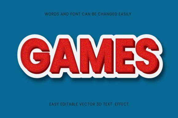 Game - Editable Text Design 3D Style