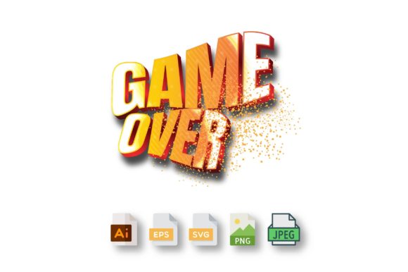 Game Over 3D Text Design for Creative Projects