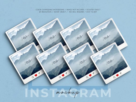 Instagram Post Mockup 3D Render Design