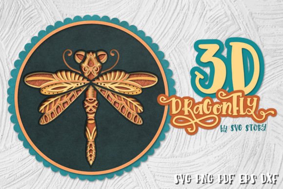 Layered Dragonfly Design 3D Paper Cut: A Detailed Look at a Versatile Creative Asset