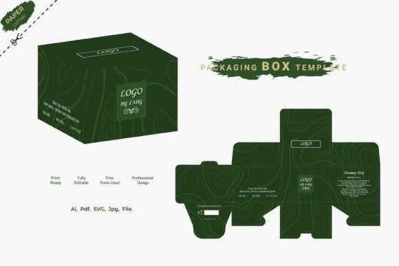Luxury Box Packaging Design 3D Mockup