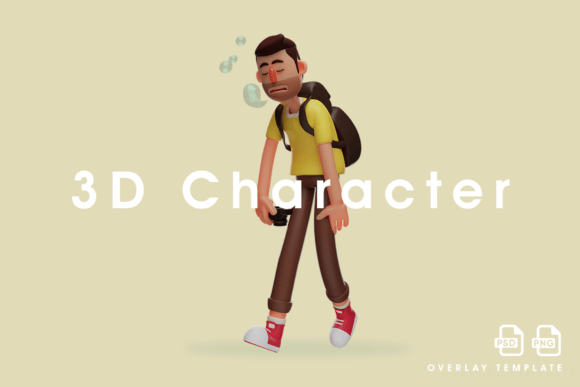 Photographer 3D Cartoon Design Tired: The Rise of Expressive Digital Illustrations