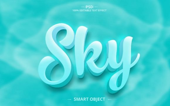 Text Effect Sky 3D PSD Design: A Strategic Tool for Creative Professionals