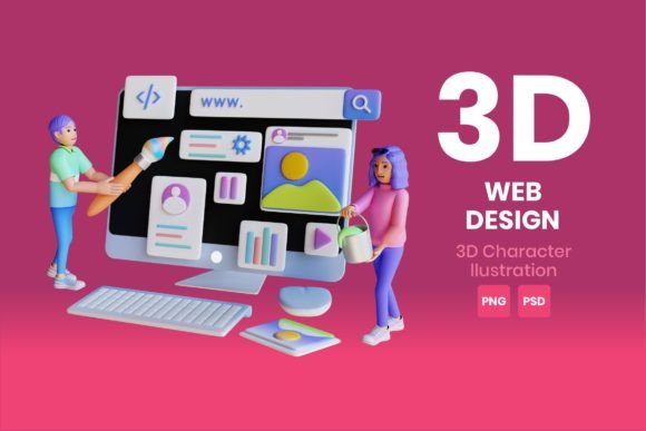Web Design 3D Character Illustration: Enhancing Digital Experiences with High-Quality Renders